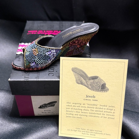 Just The Right Shoe Colorful Beaded Wedges - Picture 2 of 6